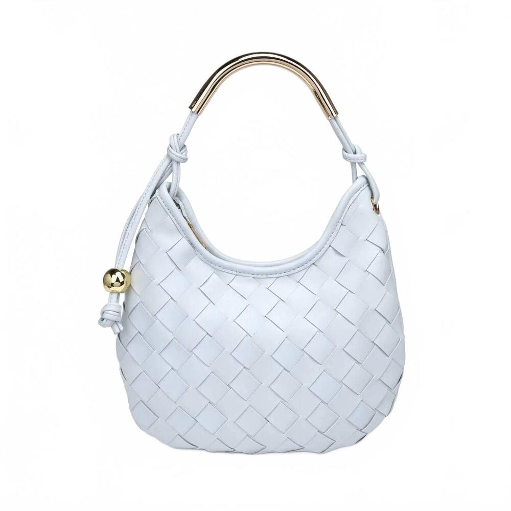 NEW MODA LUXE lucia hobo handbag in ice blue